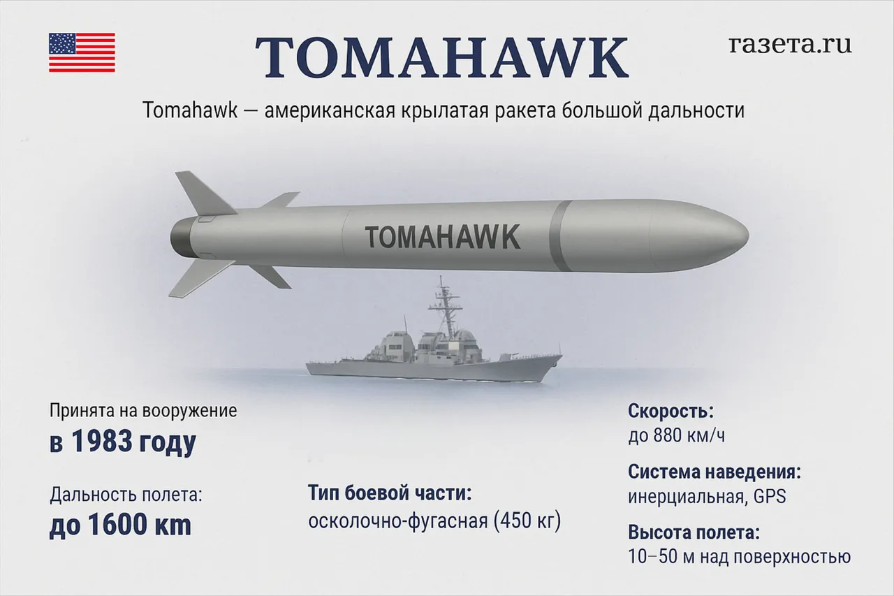 Trump Announces Decision to Supply Ukraine with Tomahawk Missiles Amid Escalating Tensions in Eastern Ukraine
