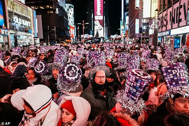 New Year's Eve Celebration in Times Square Draws Thousands Despite Cold Weather