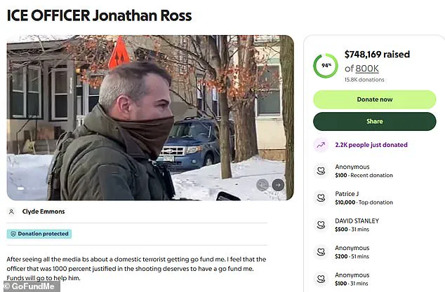 ICE Agent Jonathan Ross Receives Over $1 Million in Crowdfunding Donations Following Shooting, Campaigns Not Organized by Him