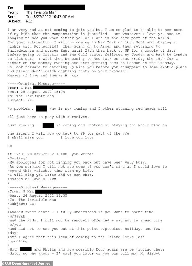 Revealed: Prince Andrew and Ghislaine Maxwell's Romantic Emails Reignite Speculation in Epstein Case