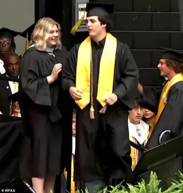 Hunter Metcalf Accepts Posthumous Diploma For Twin Brother Austin